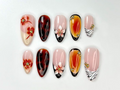 Brown Tortoise Shell Press On Nails | Zebra. Tiger Tip Nail Art | Safari Inspired Nail Art | Zebra Animal Kawaii Nails |Luxury Nails|OB797YK