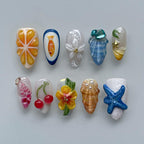 3D Summer Beach Nail Art Set – Cute Gel Designs