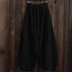Vintage Plain Pocket Casual Lantern Pants