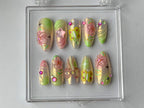 3D Butterfly Blossom Pastel Press On Nails Set