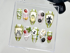 My Neighbor Totoro Press On Nails | Kawaii Ghibli Fake Nails | Totoro. Jiji. Soot Sprites Nail Art | Trendy Cartoon Kawaii Nails | OB909YC