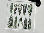 Emerald Witch 3D Press On Nails | Spooky Witch Nail Art | Creepy Cute Press Ons | Black Green Horror Fake nails | 3D Creepy Nails | OB945YC