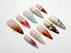 3D Bubble Chrome Press-On Nails