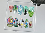 Animation-Inspired Press On Nails | Cute & Aesthetic Fake nails | Whimsical Forest Nail Art | Mystical 3D Press Ons | Kawaii Nails | OB786YC