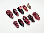Horror Halloween Press On Nails | 3D Bloody Body Art Nails | Halloween Skeleton & Flesh Nail Set | Grunge Monster Horror Nails | OB979HC