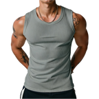 Men's Wide Strap Ribbed Tank Top