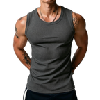 Men's Wide Strap Ribbed Tank Top