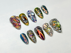 Holographic Chrome 3D Press On Nails | OBTRM