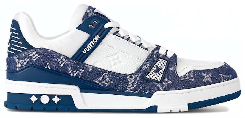 Louis Vuitton LV Trainers 'White with Denim Monogram' 1A9JGO