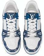 Louis Vuitton LV Trainers 'White with Denim Monogram' 1A9JGO