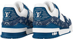 Louis Vuitton LV Trainers 'White with Denim Monogram' 1A9JGO