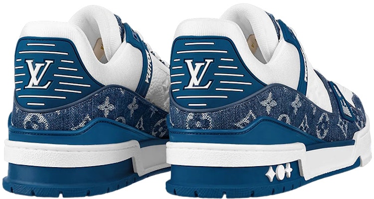 Louis Vuitton LV Trainers 'White with Denim Monogram' 1A9JGO