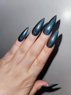 Galaxy Holographic Handmade Press on Nails - Reusable Fingernails V77