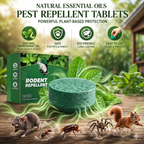 RZXEA™ 💥LAST DAY SALE 50%OFF💥🟢 Natural Peppermint Rodent Repellent Tablets – 10 Pack