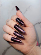 Glitter Dark Night Handmade Press on Nails - Reusable Fingernails B50