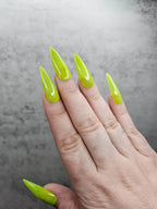 Green Glitter Handmade Press on Nails - Luxury Reusable Fingernails C73