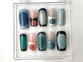 Classic French Tip Press On Nails | Sophisticated Square French Nail Art | Custom Handpainted Acrylic Nails | Y2k Nails | OC273T