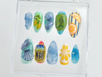 Tropical Beach 3D Press On Nails | Ocean-Inspired Nail Art | Summer Beach Press On Nails Set | 3D fruit on Fake Nails | Press Ons | OB546TH
