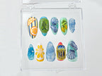 Tropical Beach 3D Press On Nails | Ocean-Inspired Nail Art | Summer Beach Press On Nails Set | 3D fruit on Fake Nails | Press Ons | OB546TH
