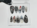 Halloween Spider Press On Nails | Halloween Nail Art |Gothic Spider Web Fake Nails | Spooky Press On Nails for Halloween | Press Ons |OB591T