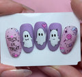 Halloween Cute Ghost Girly Press on Nails - Trick or Treat Fingernails E44