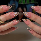 Handmade 3D Floral Leopard Print Simple Elegant Fashion Press on Nails T61