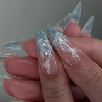 Handmade 3D Koi Fish Japan Blossom Press on Nails Q84