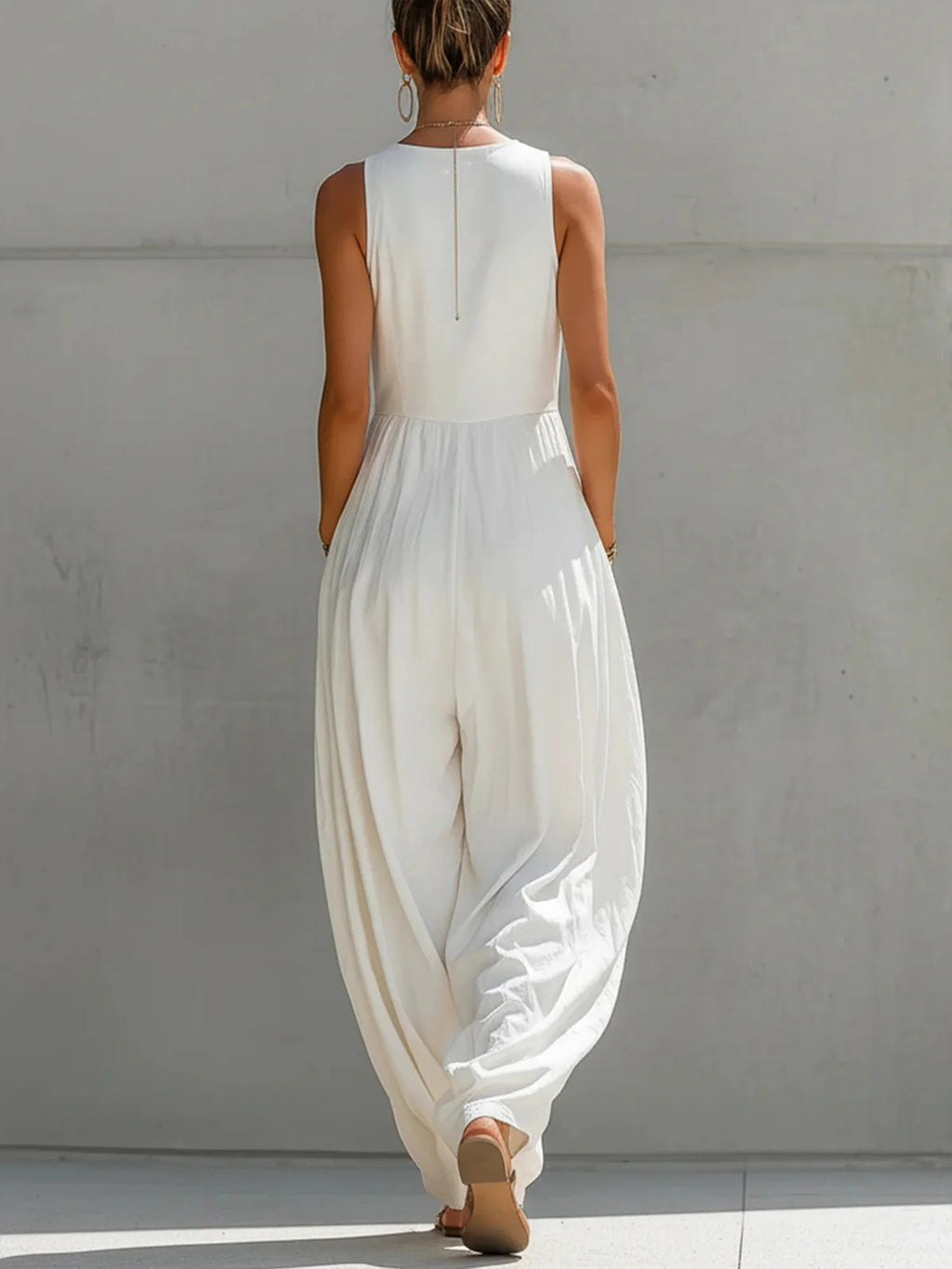 Urban Zipper Color Block V Neck Jumpsuit