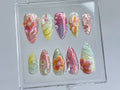 Secret Garden Long Almond Press On Nails | Stunning 3D Floral On Fake Nails | Custom 3D Butterfly Nail Art|Nail Charms. gyaru nails |OB399TK