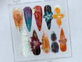 Custom Flower Fairycore Nails | Press On Nails Almond | Dreamy 3D Orchad Floral Press-Ons | Hand-painted Acrylic Spring Fake Nails| OB398AH