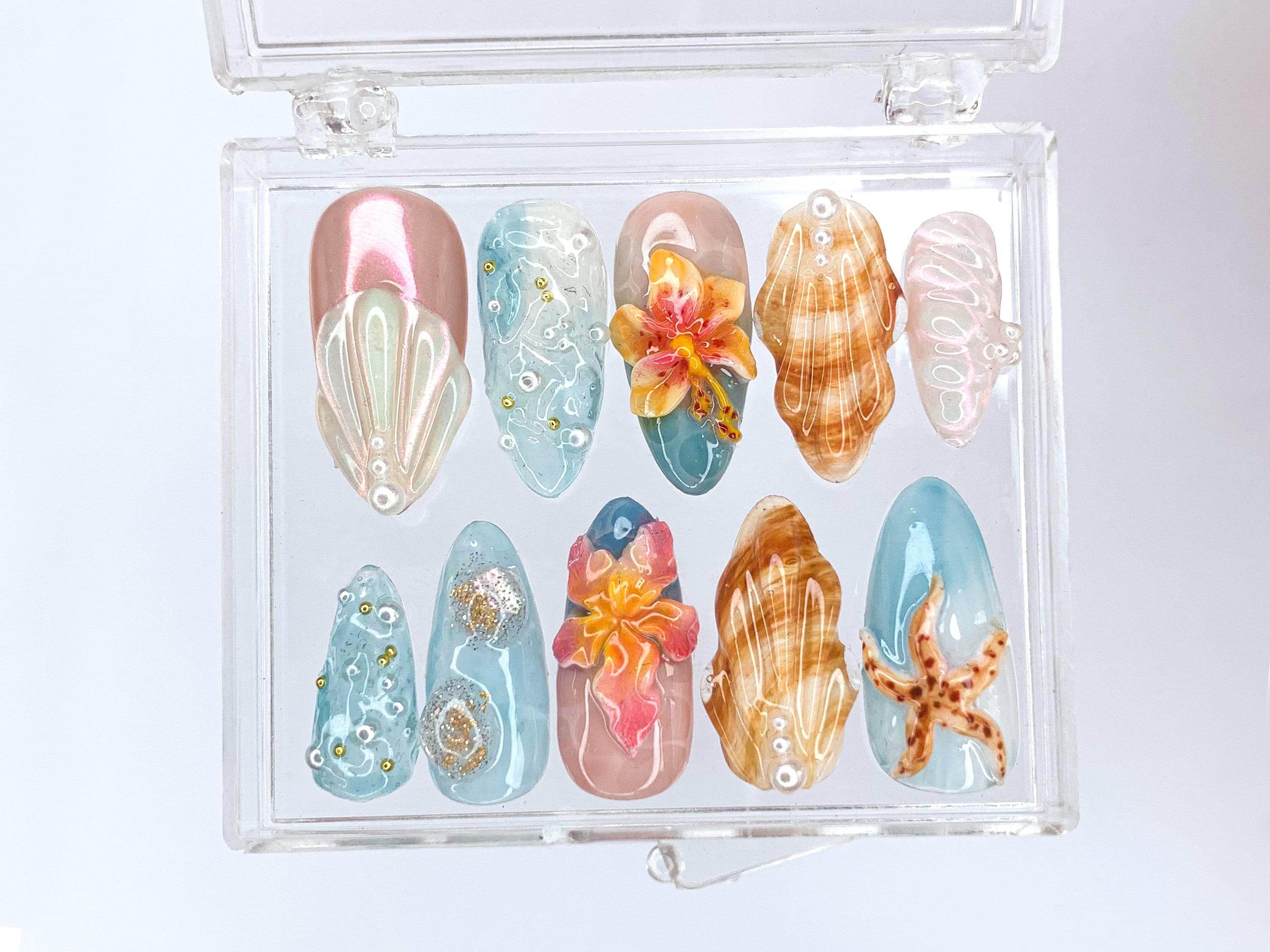 Tropical Ocean Press On Nails | OB33