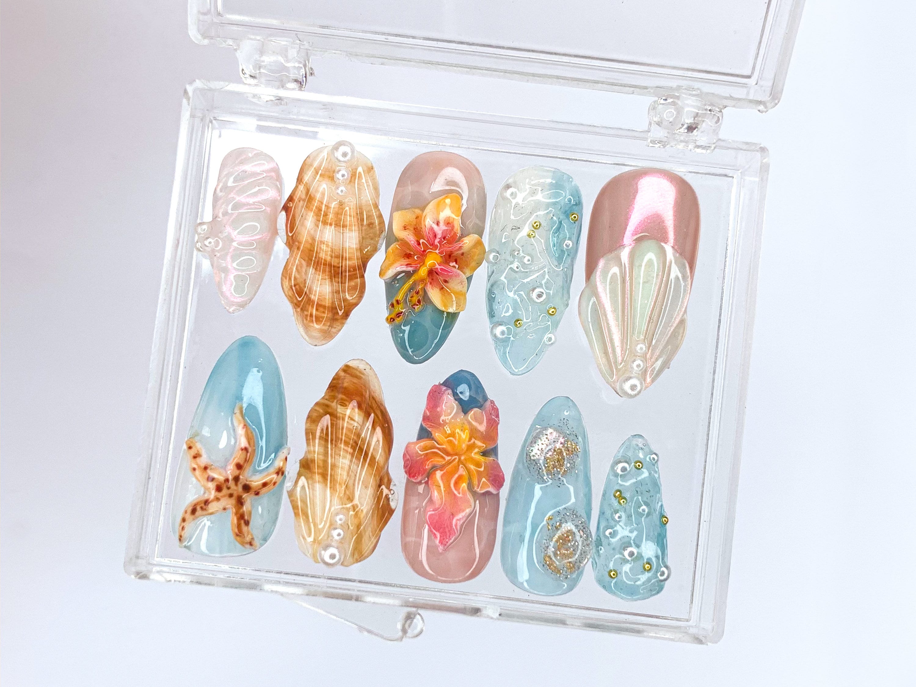 Tropical Ocean Press On Nails | OB33