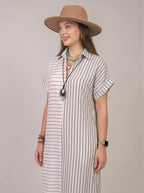 New Antonella Striped Shirt Dress – Effortless Chic & Comfort