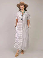 New Antonella Striped Shirt Dress – Effortless Chic & Comfort
